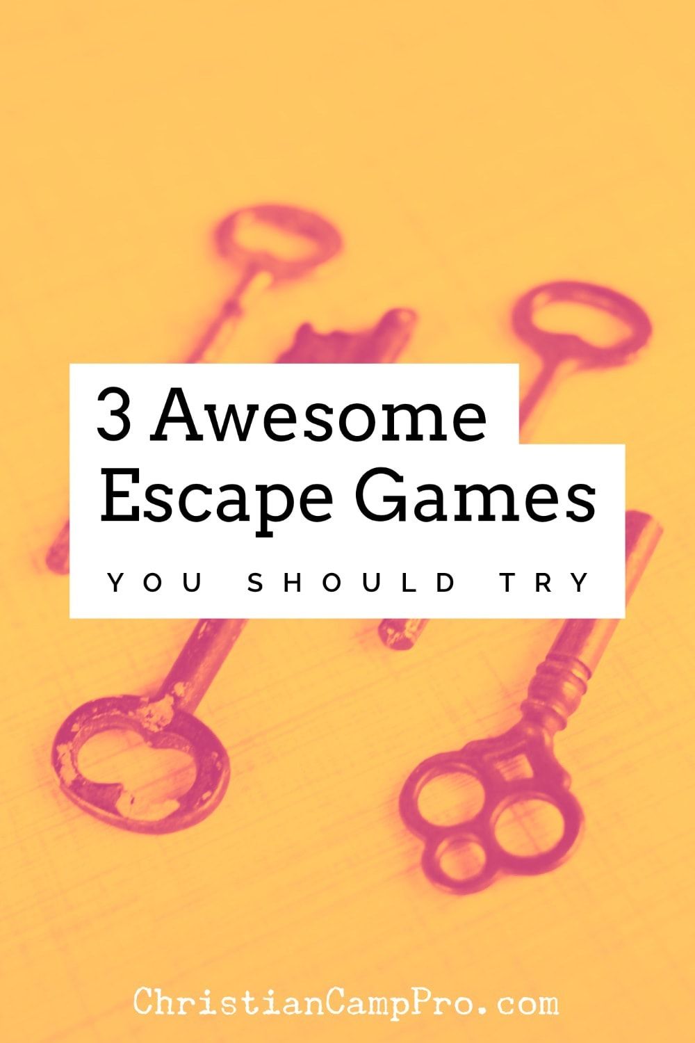 3 Great Escape Games Perfect For Youth Camp