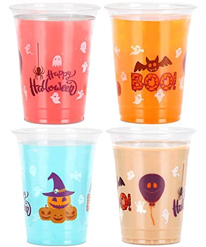 Cappatua 16 oz 30pcs Halloween Party Cups, Disposable Halloween Treat Cups for Kids, Halloween Party Decorations & Party Supplies for Drinks & Snacks