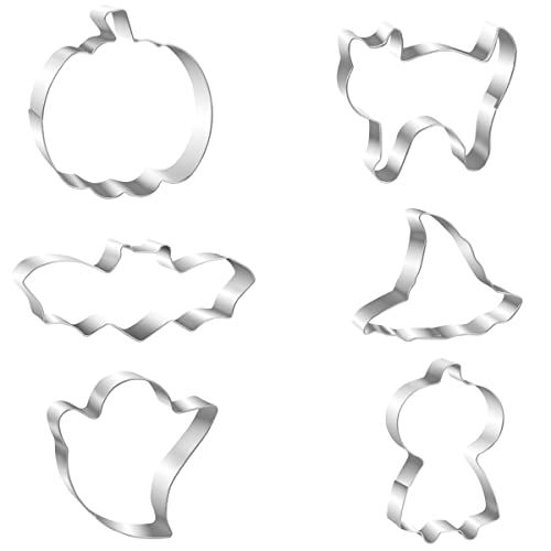 Halloween Cookie Cutters Set, 6Pcs 9PCS 11PCS Stainless Steel Biscuit Cutters (Halloween-6P)
