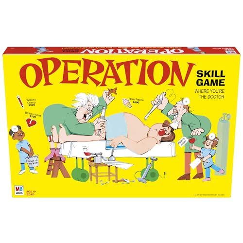 Operation Electronic Board Game, Family Games for Kids Ages 6+, Kids Board Games for 1+ Players, Funny Games for Kids, Kids Gifts (Amazon Exclusive)