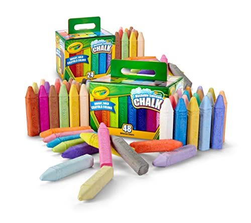 Crayola Washable Sidewalk Chalk Set, Outdoor Toy, Gifts for Kids, 72 Count [Amazon Exclusive].