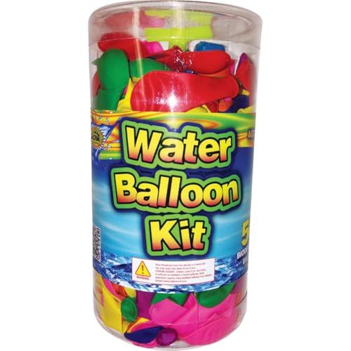 Water Sports Water Balloons Refill Kit 500 ct- Biodegradable Water Balloons with Water Balloon Hose Adapter for Quick Fill, Assorted, One Size