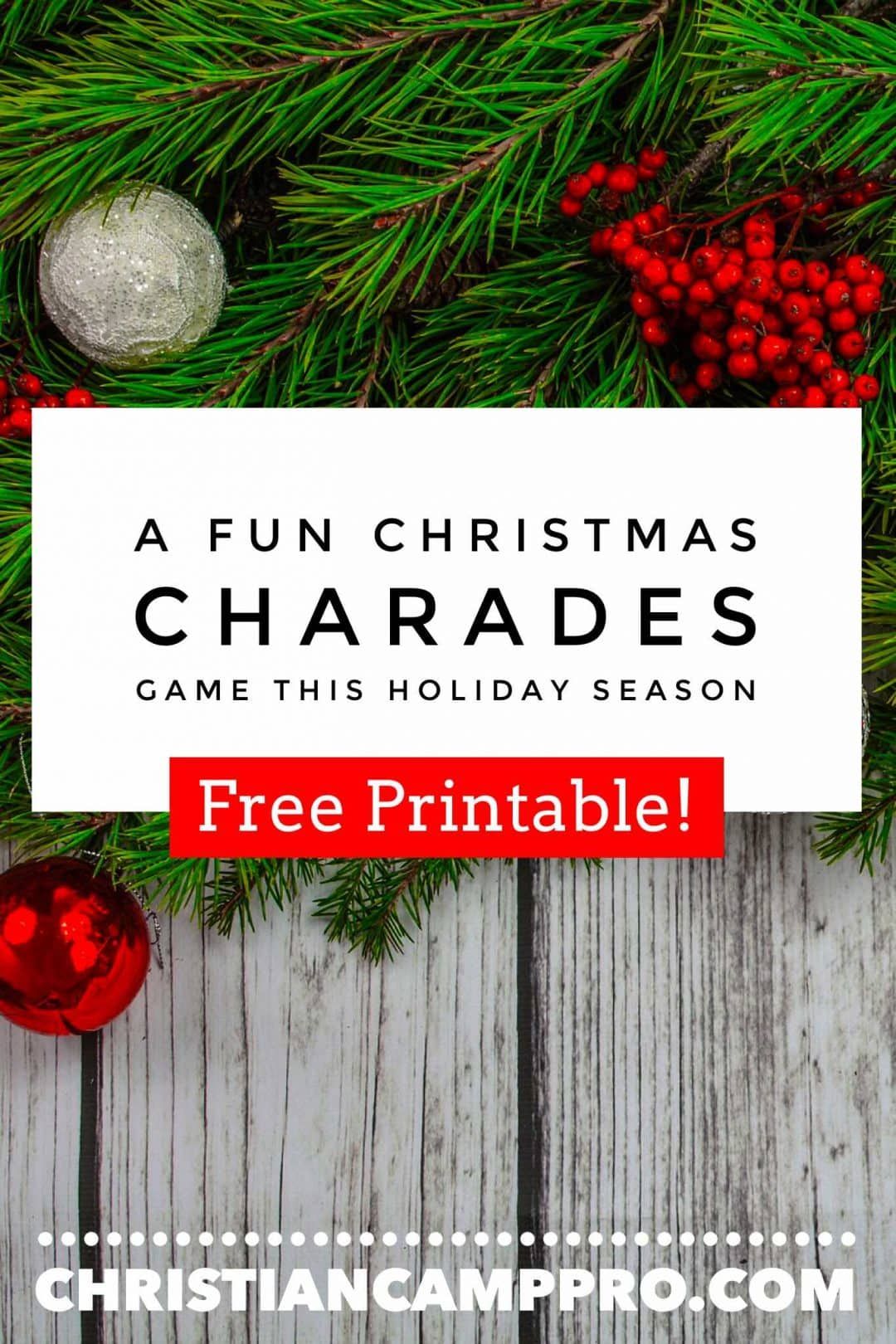 A Fun Christmas Charades Game this Holiday Season (FREE PRINTABLE!)