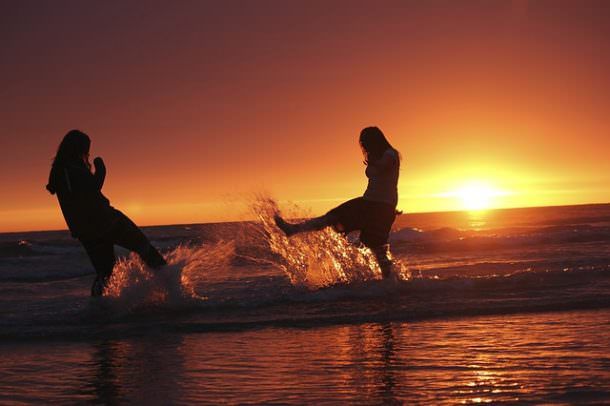 water fun at the beach