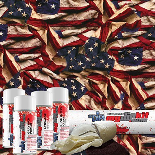 MyDipKit Hydrographics Film Kit LL-739 - Respect American Flag -Water Transfer Printing