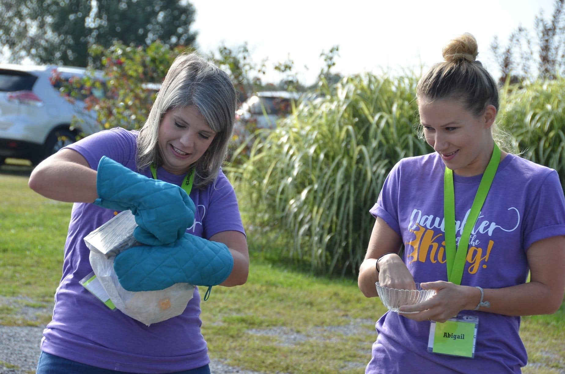 unwrapping a saran ball
